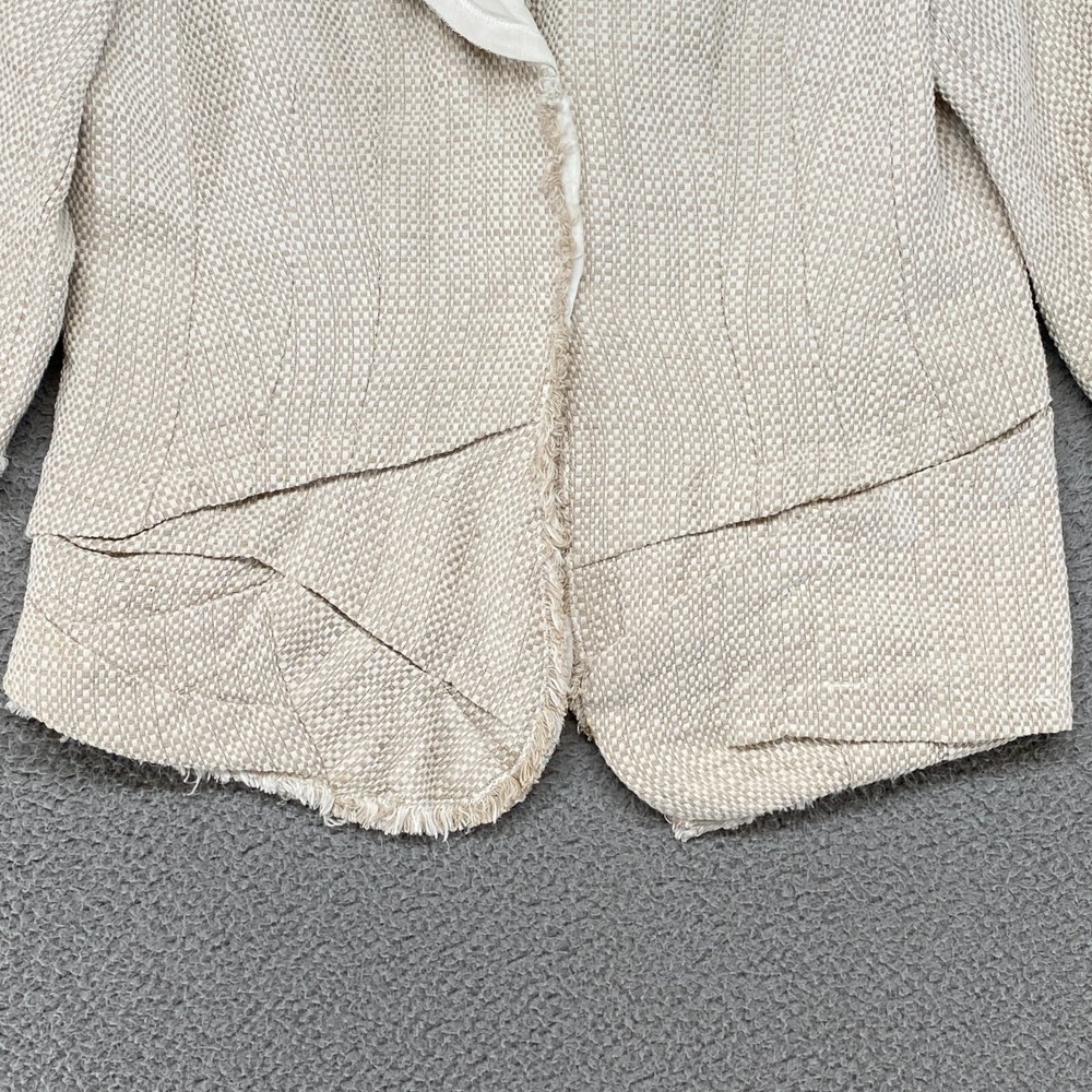 Soft Surroundings Ivory Textured Open-Front beautifully Blazer! - Picture 3 of 13